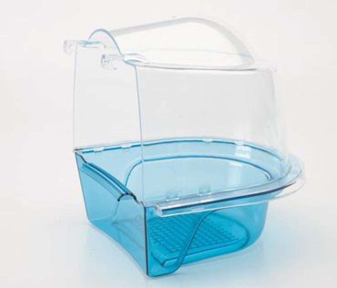 Perinteinen muovinen  kylpyallas linnulle