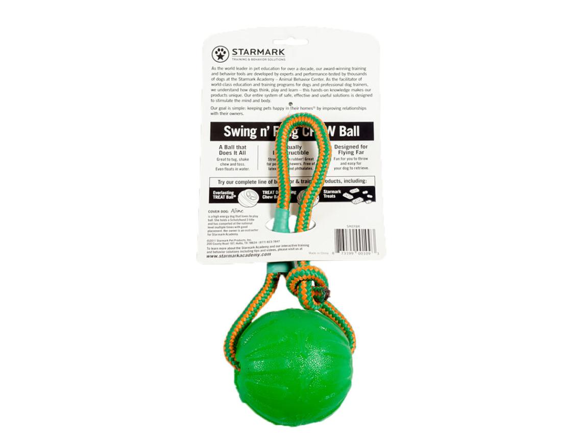 VA12518 Starmark Swing n Fling aktivointipallo narulla