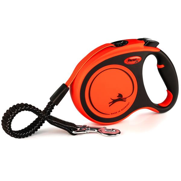 Flexi Xtreme L 8m musta/oranssi talutushihna