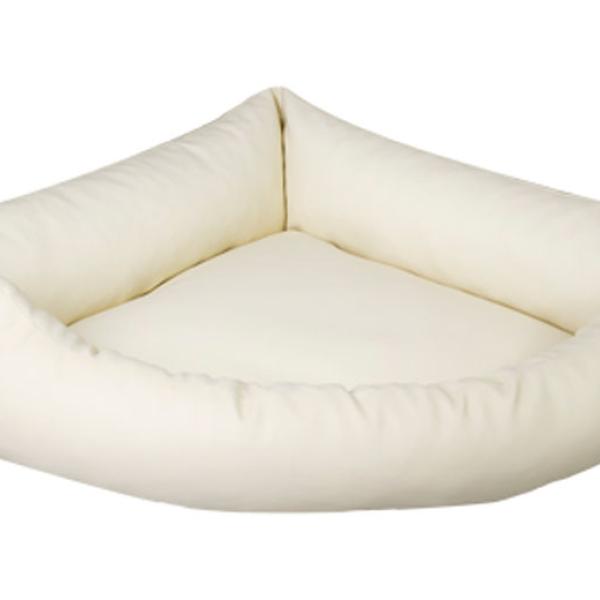 Koiranpeti nahkainen Corner (creme)