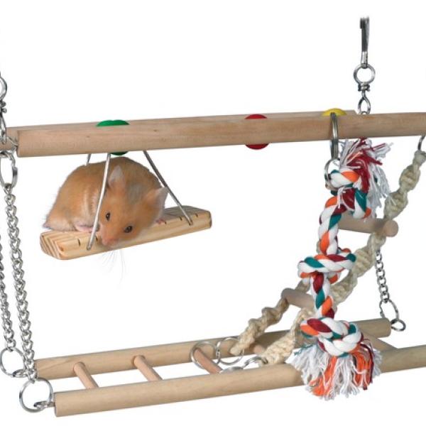 Trixie. Riipputanko jyrsijälle, kaksitasoinen